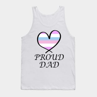 Proud Dad LGBT Gay Pride Month Intersex Flag Tank Top